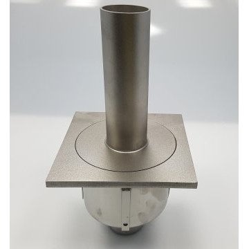 Siphon pédiluve INOX avec avaloir 200x200 Ø63mm