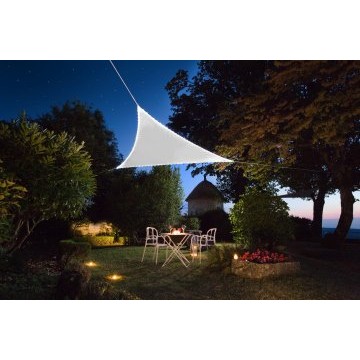 Voile d''Ombrage Triangulaire 3.60m 100LEDS solaire