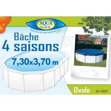 Bâche 4 Saisons piscine ovale 7.30x3.65m