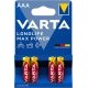 4 Piles VARTA LONGLIFE MAXPOWER LR03 AAA B